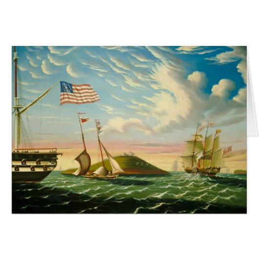 Klipperschepen Boston Harbor 1800s (Voorkant Horizontaal)