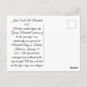 Klipperschepen de Marshall 1847 Briefkaart (Achterkant)