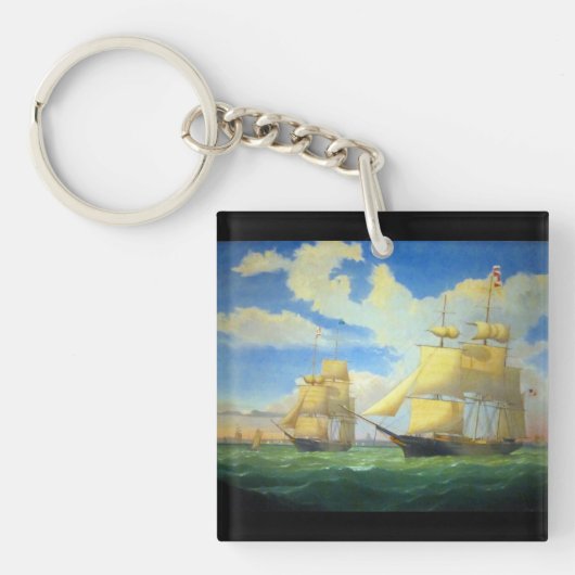 Klipperschepen Fitz Henry Lane 1853 Sleutelhanger (voorkant)
