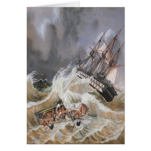 Klipperschepen Storm op Zee jaren 1870 (Voorkant)