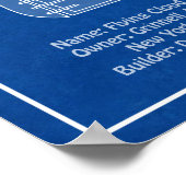 Klipperschip Flying Cloud - Blauwdruk ABD Poster (Hoek)