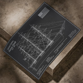 Klipperschip Flying Cloud - Blauwdruk PD Poster