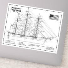 Klipperschip Flying Cloud - Scheepsblauwdruk BD