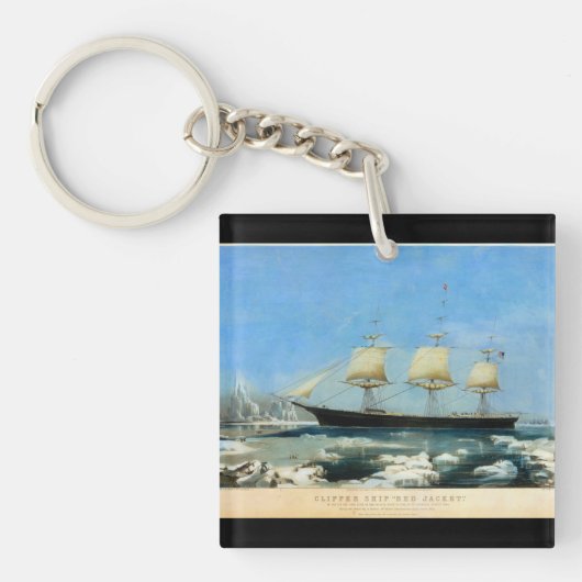 Klipperschip Red Jacket 1854 Sleutelhanger (voorkant)
