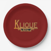 KLIQUE PLAQUE Car Club Papier Bord (Voorkant)