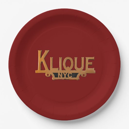 KLIQUE PLAQUE Car Club Papier Bord (Voorkant)