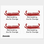 Klistermärke återvandring rechthoekige sticker (Vel)