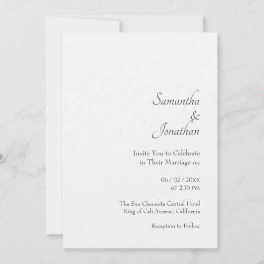 Klivia Elegant Bloem Botanische bruiloft Kaart (Voorkant)