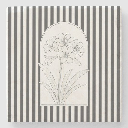 Klivia Elegant Flower Botanical Stone Onderzetter (Voorkant)