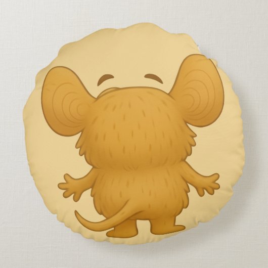 Klix Kissen – Das ADHS-Monster der Ablenkung Rond Kussen (Achterkant)