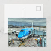 KLM 747 BRIEFKAART (Voorkant / Achterkant)