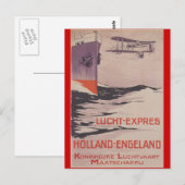 KLM Lucht-Express Briefkaart (Voorkant / Achterkant)