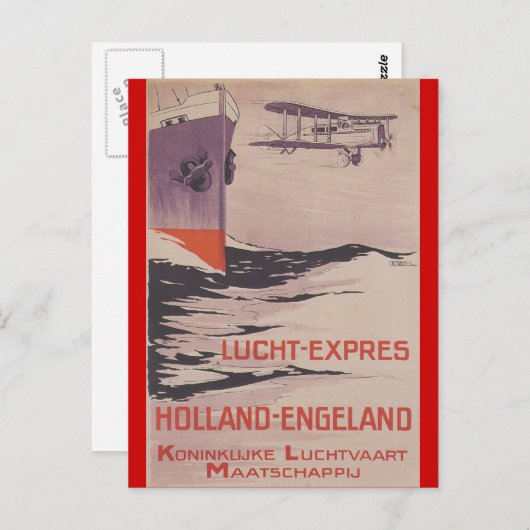 KLM Lucht-Express Briefkaart (Voorkant / Achterkant)