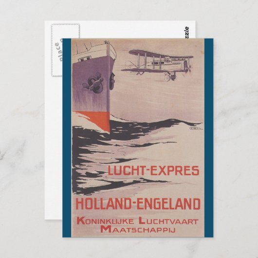 KLM Lucht-Express Briefkaart (Voorkant / Achterkant)