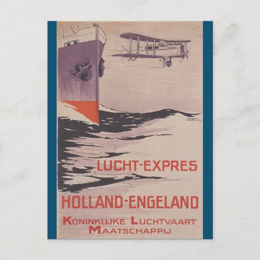 KLM Lucht-Express Briefkaart (Voorkant)