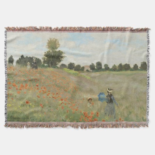 Klodde Monet Het klaprozenveld bij Argenteuil Kuns Deken (Voorkant)
