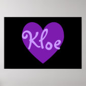 Kloe in Paars Poster (Voorkant)