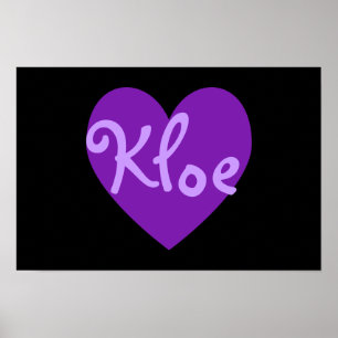 Kloe in Paars Poster