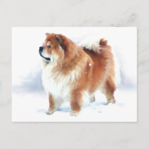 KLOE STAAT IN HET SNEEUW-briefkaartARTdog Briefkaart