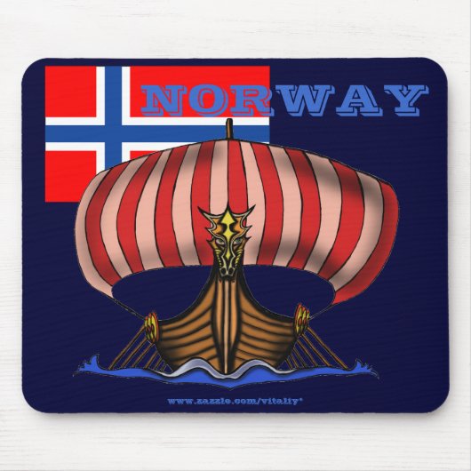 Kloeiend mousepad-ontwerp van Noorwegen Muismat (Voorkant)