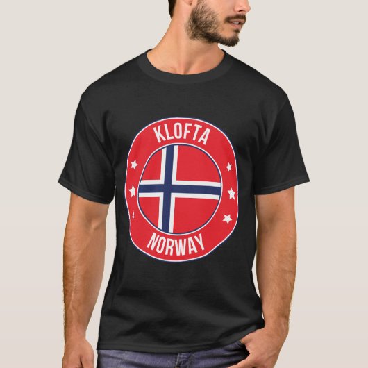 Klofta, Noorwegen Stad T-shirt (Voorkant)