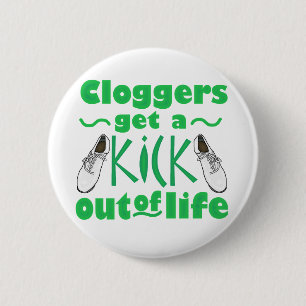 Kloggers halen een steen uit het leven ronde button 5,7 cm