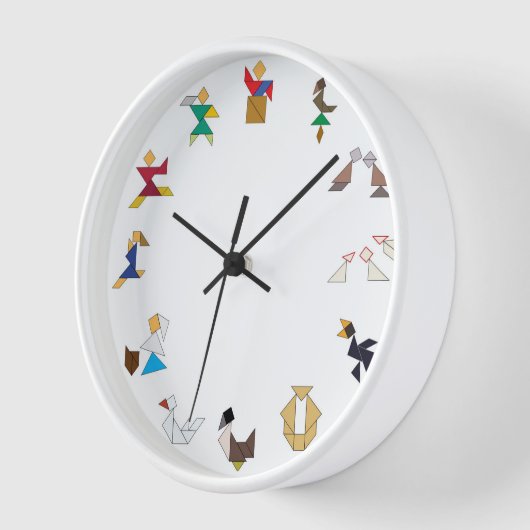 Klok - 12 Dagen van Kerstmis Tangrams (Hoek)