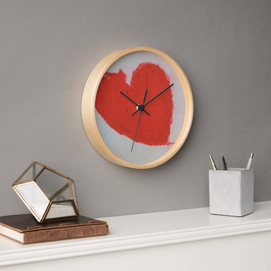 Klok aan de wand in hartvorm (Kantoor)
