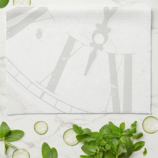 Klok Aangepaste tabelruimten Theedoek (Gevouwen)