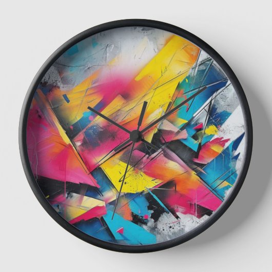 Klok abstracte kunst (Voorkant)