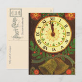  klok, aftelbaar tot Kerstmis Feestdagenkaart (Voorkant / Achterkant)