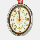  klok, aftelbaar tot Kerstmis Metalen Ornament (Links)