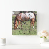 Klok, Appaloosa Horse Vierkante Klok (Huis)