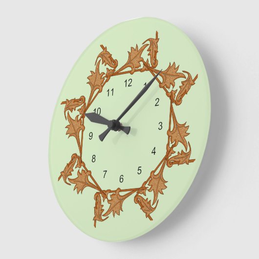 Klok - Bladeren in cirkel (Hoek)