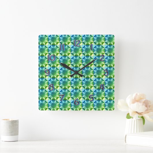 Klok - Blauw en Groen Kieuwpatroon (Huis)