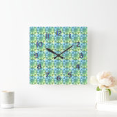 Klok - Blauw en Groen Kieuwpatroon (Huis)