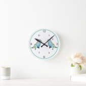 Klok - Blauwe en groene vogels (Huis)