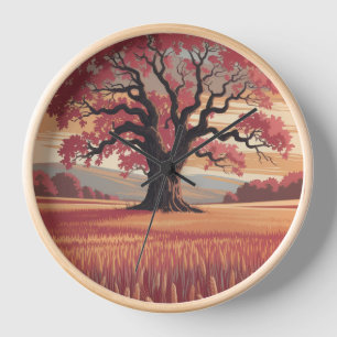 Klok Boom des Levens aan de Wand Vintage