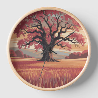 Klok Boom des Levens aan de Wand Vintage