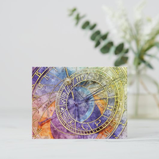  klok briefkaart (Staand voorkant)