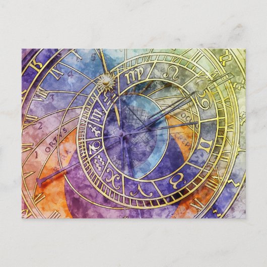  klok briefkaart (Voorkant)