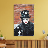 Klok Carnaval Kostuum, Venetië Canvas Afdruk (Insitu (Woonkamer))