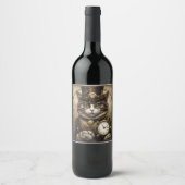 Klok Cat Wijn Etiket (Voorkant)