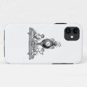 klok cherub lijnkunst Case-Mate iPhone case (Achterkant (horizontaal))