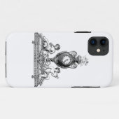 klok cherub lijnkunst Case-Mate iPhone case (Achterkant (horizontaal))