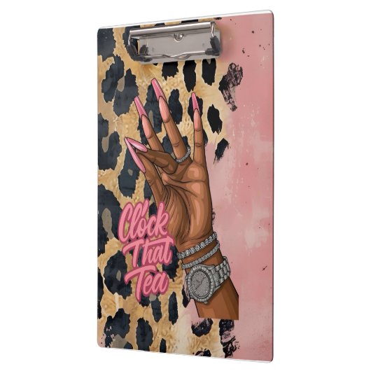 Klok dat theejournaal klembord (Links)