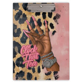 Klok dat theejournaal klembord (Voorkant)