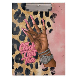 Klok dat theejournaal klembord