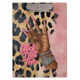 Klok dat theejournaal klembord