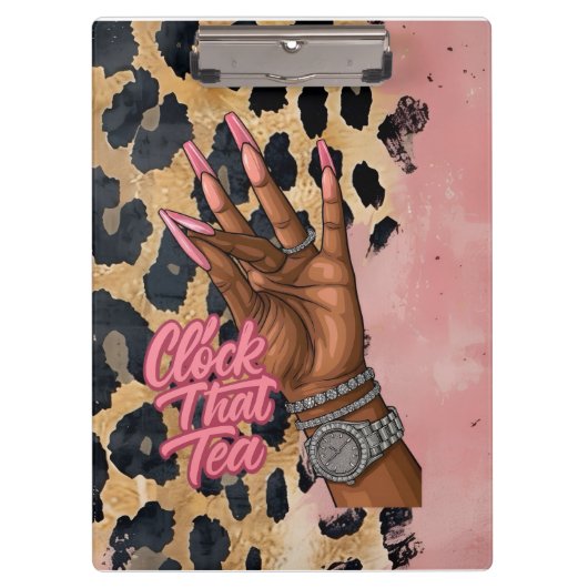 Klok dat theejournaal klembord (Voorkant)